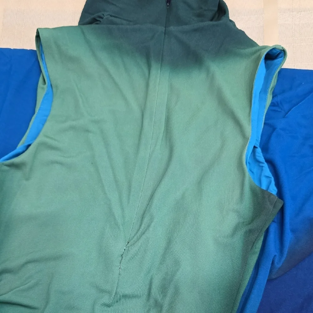 Jonathan Simkhai Aldina Sleeveless Green to Blue Ombre Maxi Dress, XS - Picture 15 of 16